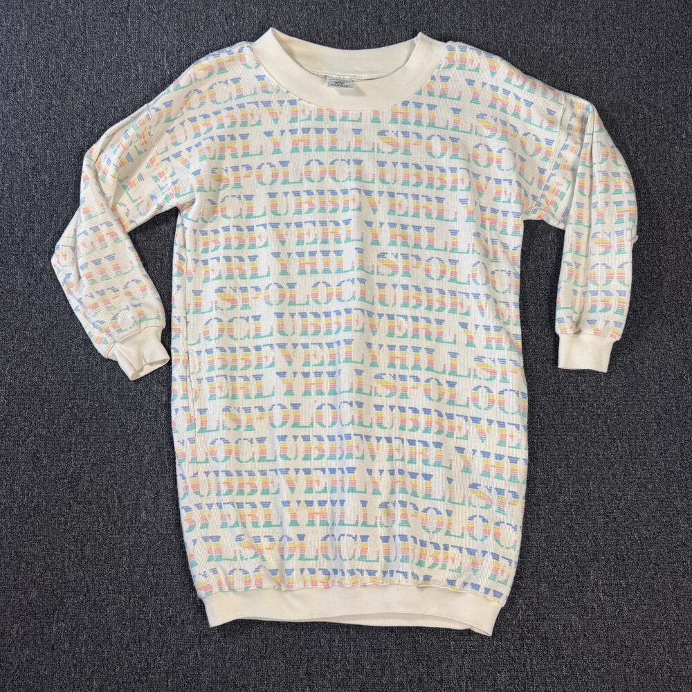 Vintage Y2k Beverly Hills Polo Club Multicolor Lounge Sleeper Sweatshirt Medium